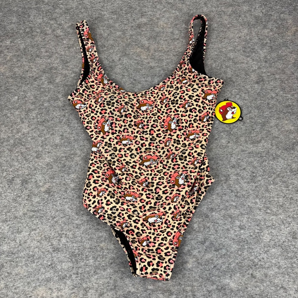Buc-ee's Swimsuit Leopard Print Womens XS